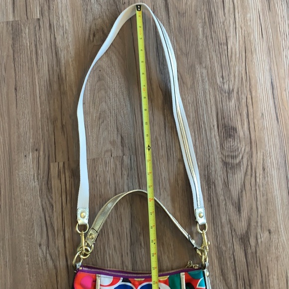 Coach Multi-Colour Logo Crossbody Bag EUC - Picture 8 of 10